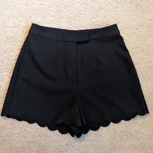 [3/$15] Likely Hutton Black Scalloped Hem Tailored Shorts